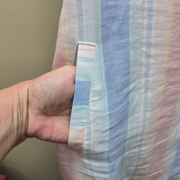Southern Tide Kamryn Resort Stripe Shirt Dress Preppy Beach Multicolor SZ Large - Picture 3 of 6